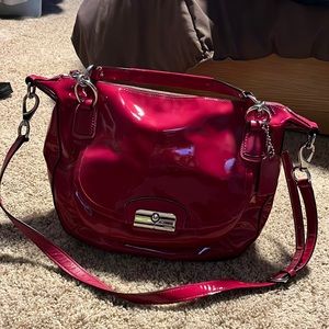 Coach Purse Fuschia patent